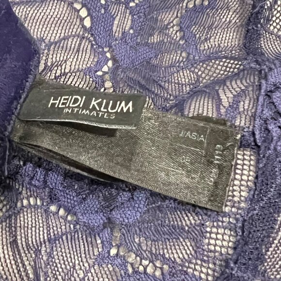 Heidi Klum Intimates Navy Blue Lace Underwire Bra Size 34DD - Picture 2 of 4